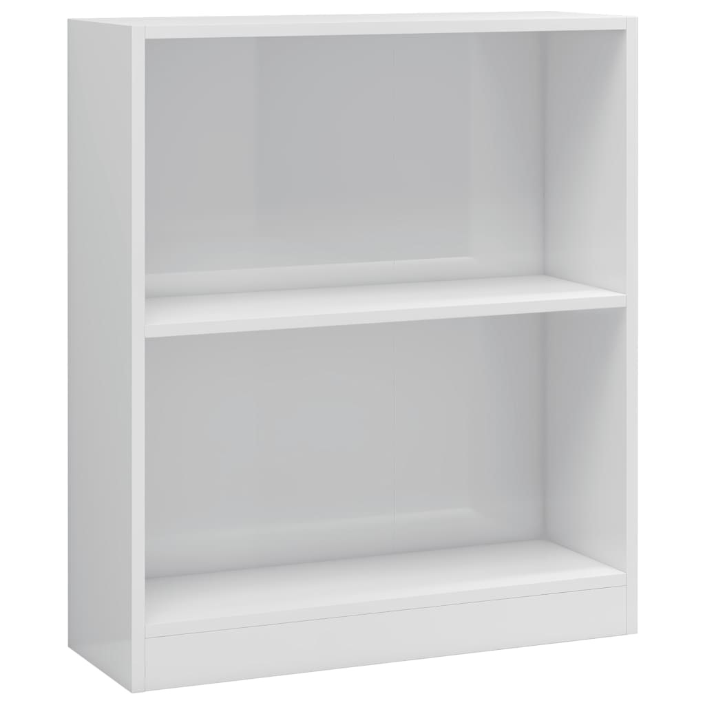 vidaXL Boekenkast 60x24x74,5 cm spaanplaat hoogglans wit