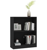 vidaXL Boekenkast 60x24x74,5 cm spaanplaat zwart