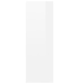 vidaXL Schoenenrek 54x34x100 cm spaanplaat hoogglans wit