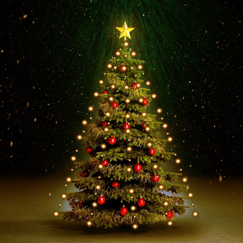 vidaXL Kerstboom netverlichting met 210 LED's IP44 210 cm