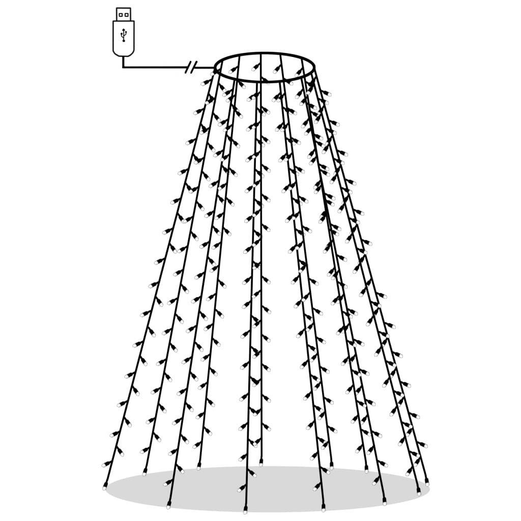 vidaXL Kerstboom netverlichting met 150 LED's IP44 150 cm