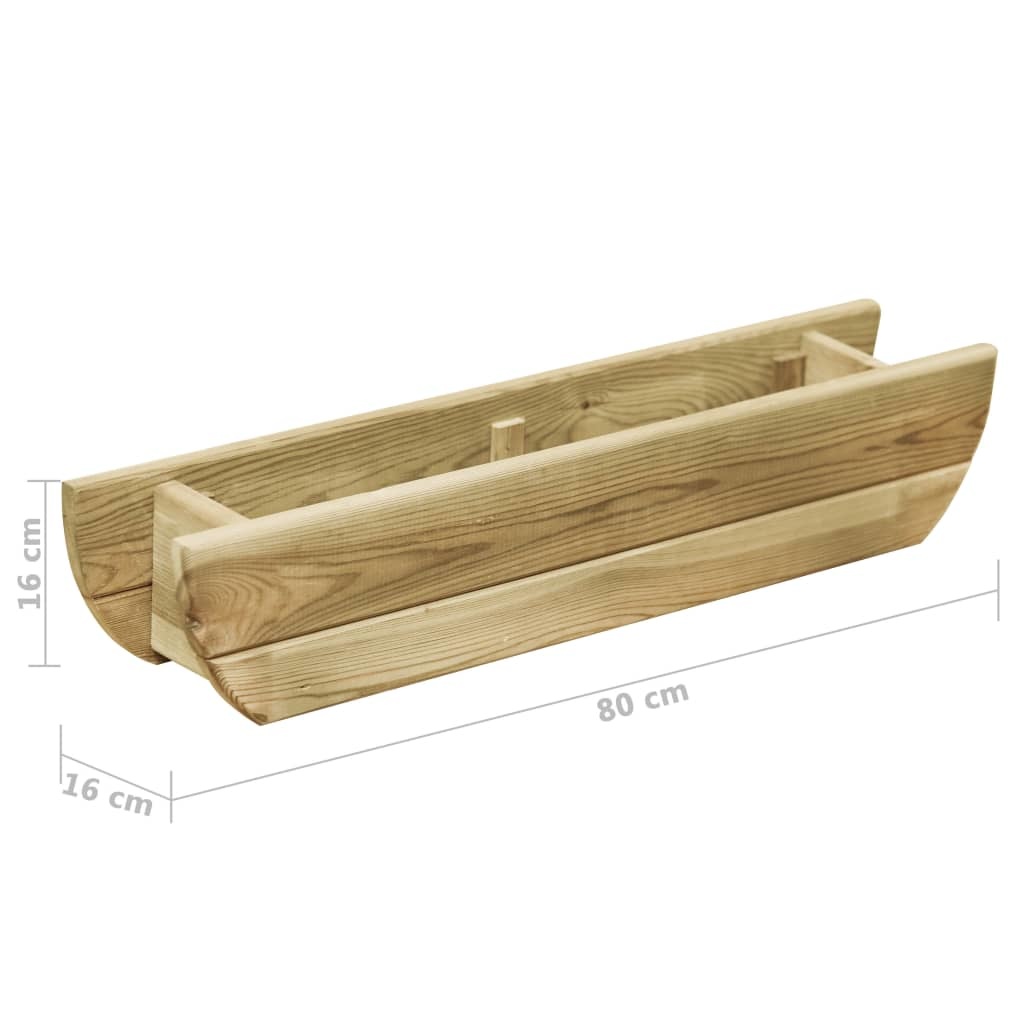 vidaXL Plantenbak verhoogd 80x16x16 cm geïmpregneerd grenenhout