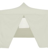 vidaXL Partytent met 4 zijwanden inklapbaar 2x2 m staal crème