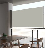 vidaXL Tuinscherm uittrekbaar 80x300 cm crème