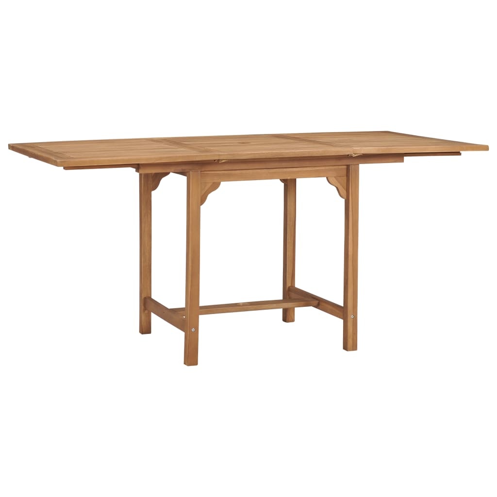 vidaXL Tuintafel verlengbaar (110-160)x80x75 cm massief teakhout