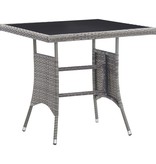 vidaXL Tuintafel 80x80x74 cm poly rattan antraciet