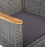 vidaXL Tuinstoelen 2 st poly rattan grijs