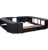 vidaXL Spa-ombouw vierkant 268x268x55 cm poly rattan zwart