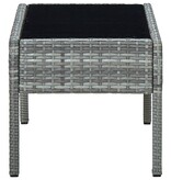 VidaXL Tuintafel 75x40x37 cm poly rattan grijs