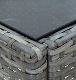 VidaXL Tuintafel 75x40x37 cm poly rattan grijs