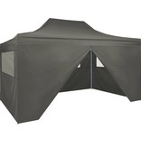 vidaXL Vouwtent pop-up met 4 zijwanden 3x4,5 m antraciet