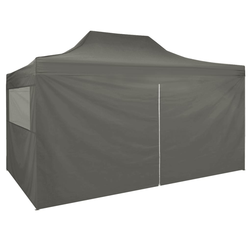 vidaXL Vouwtent pop-up met 4 zijwanden 3x4,5 m antraciet