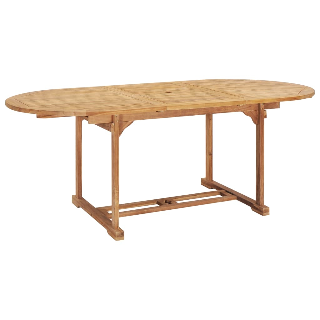 vidaXL Eettafel verlengbaar 150-200x100x75 cm massief teakhout