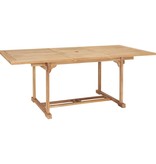 vidaXL Eettafel verlengbaar 150-200x100x75 cm massief teakhout