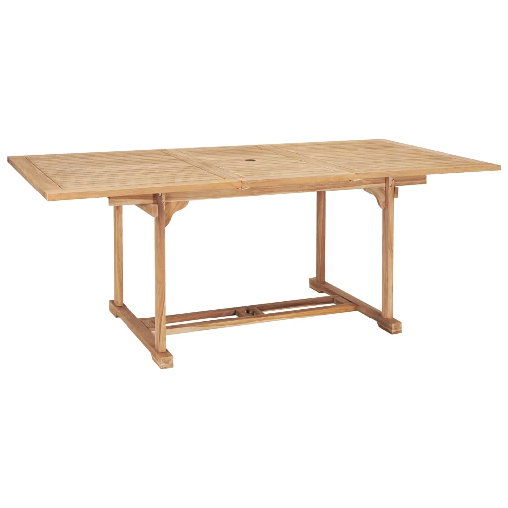 vidaXL Eettafel verlengbaar 150-200x100x75 cm massief teakhout