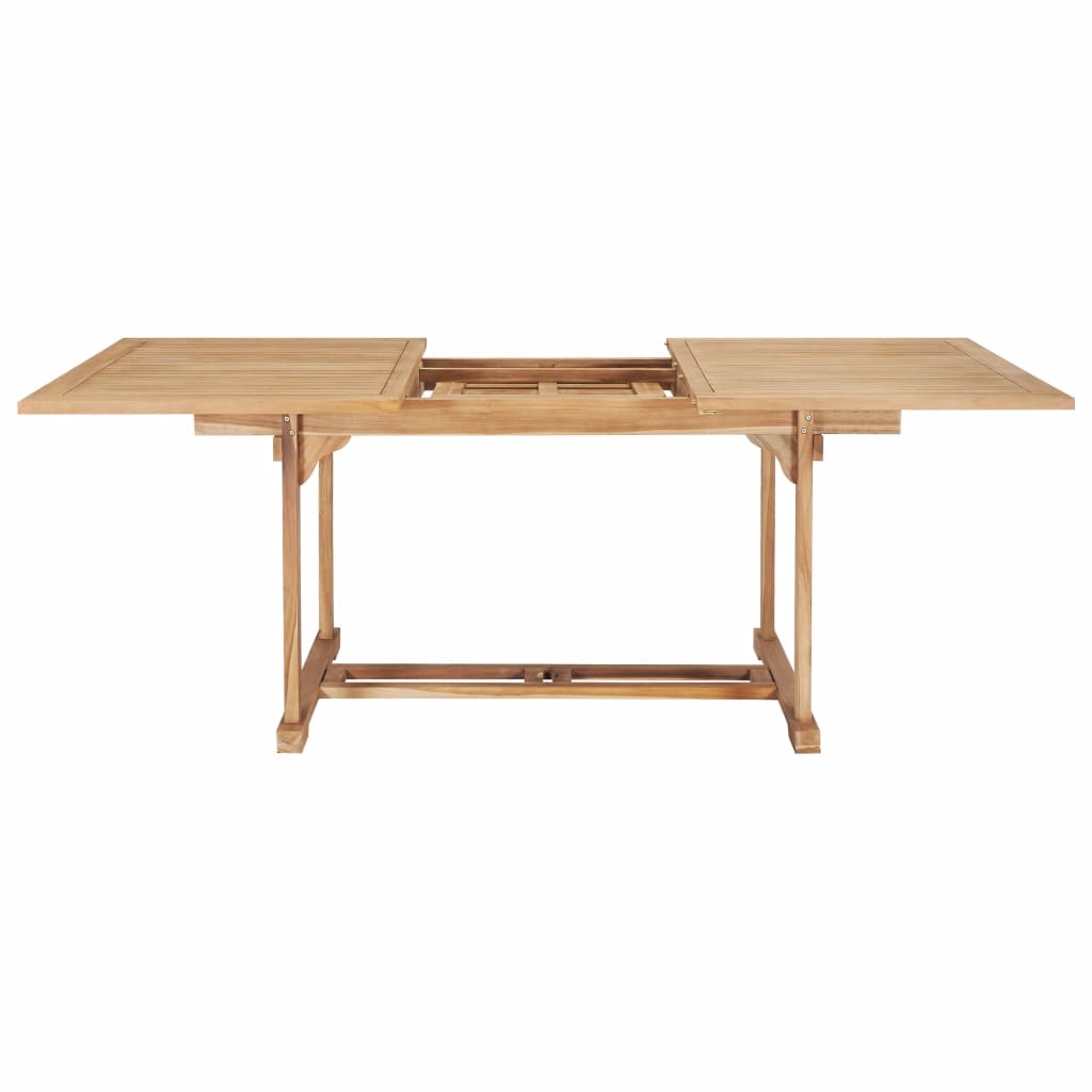 vidaXL Eettafel verlengbaar 150-200x100x75 cm massief teakhout