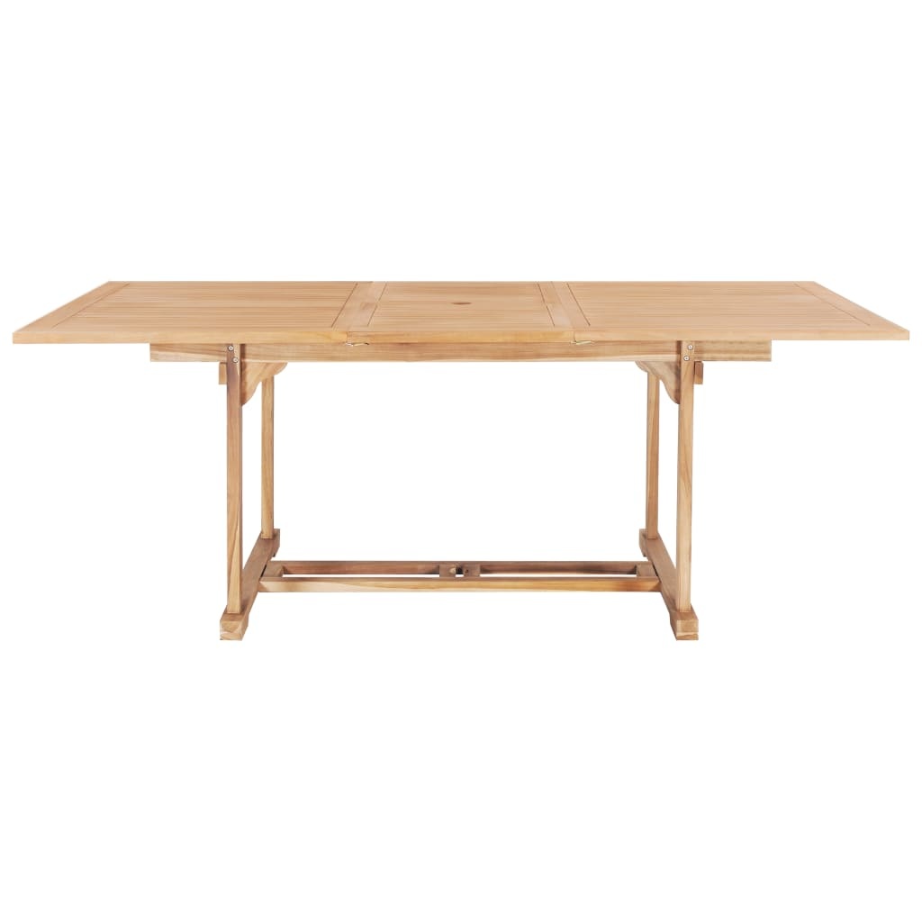 vidaXL Eettafel verlengbaar 150-200x100x75 cm massief teakhout