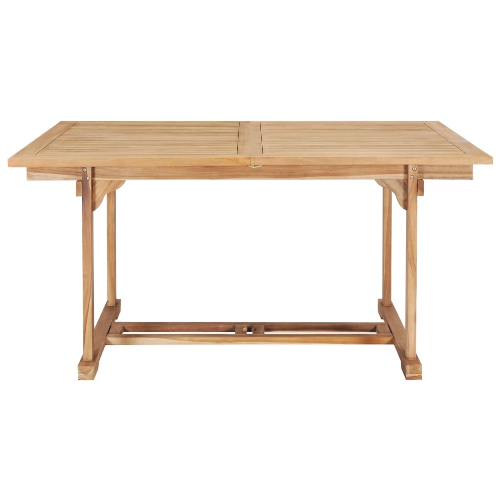 vidaXL Eettafel verlengbaar 150-200x100x75 cm massief teakhout