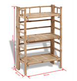 vidaXL Plantenrek bamboe met 3 plankjes