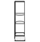 vidaXL Bloemenstandaard met 4 lagen 43x22x76 cm metaal zwart