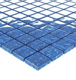 vidaXL Mozaïektegels 11 st zelfklevend 30x30 cm glas blauw