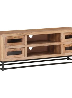 vidaXL Tv-meubel 110x30x40 cm massief acaciahout