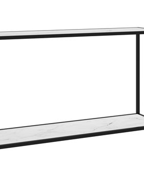 vidaXL Wandtafel 120x35x75 cm gehard glas wit