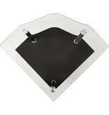 vidaXL Bijzettafel 2-laags 38x38x50 cm gehard glas transparant zwart