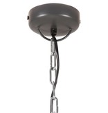 vidaXL Hanglamp industrieel E27 35 cm ijzer en massief hout grijs