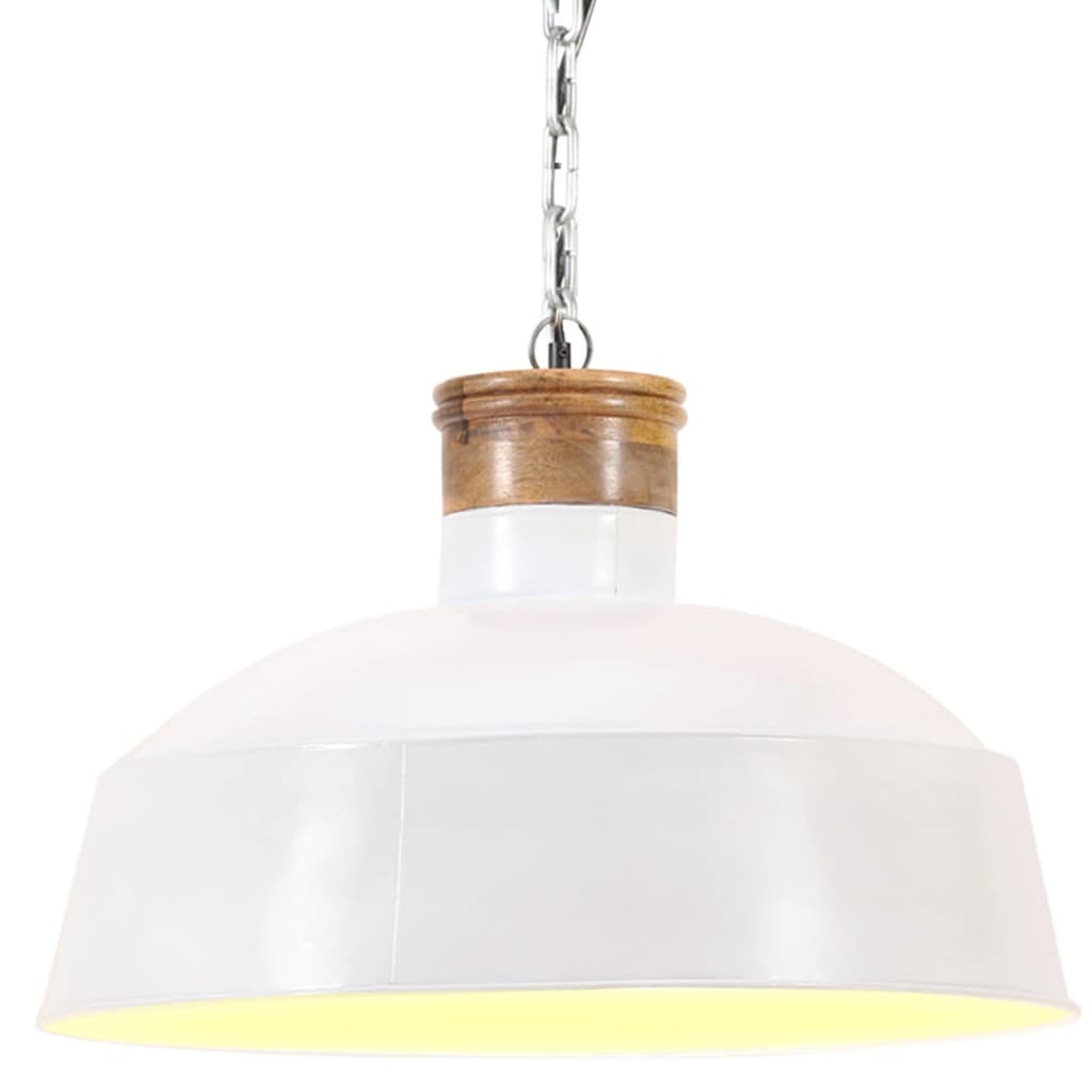 vidaXL Hanglamp industrieel E27 58 cm wit