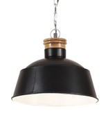 vidaXL Hanglamp industrieel E27 32 cm zwart