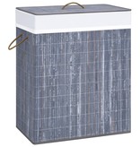 vidaXL Wasmand 100 L bamboe grijs