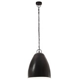 vidaXL Hanglamp industrieel rond 25 W E27 32 cm gitzwart