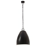 vidaXL Hanglamp industrieel rond 25 W E27 32 cm gitzwart