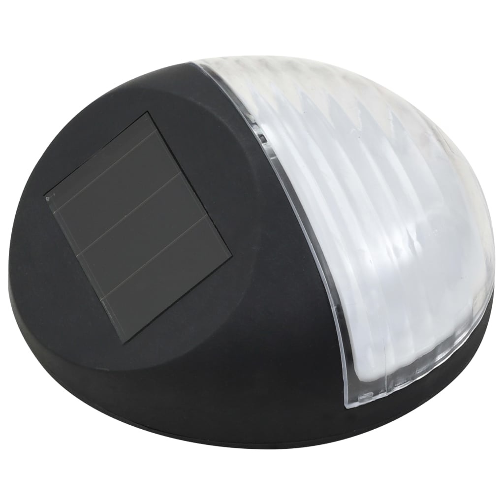 vidaXL Solarwandlampen LED 24 st rond zwart