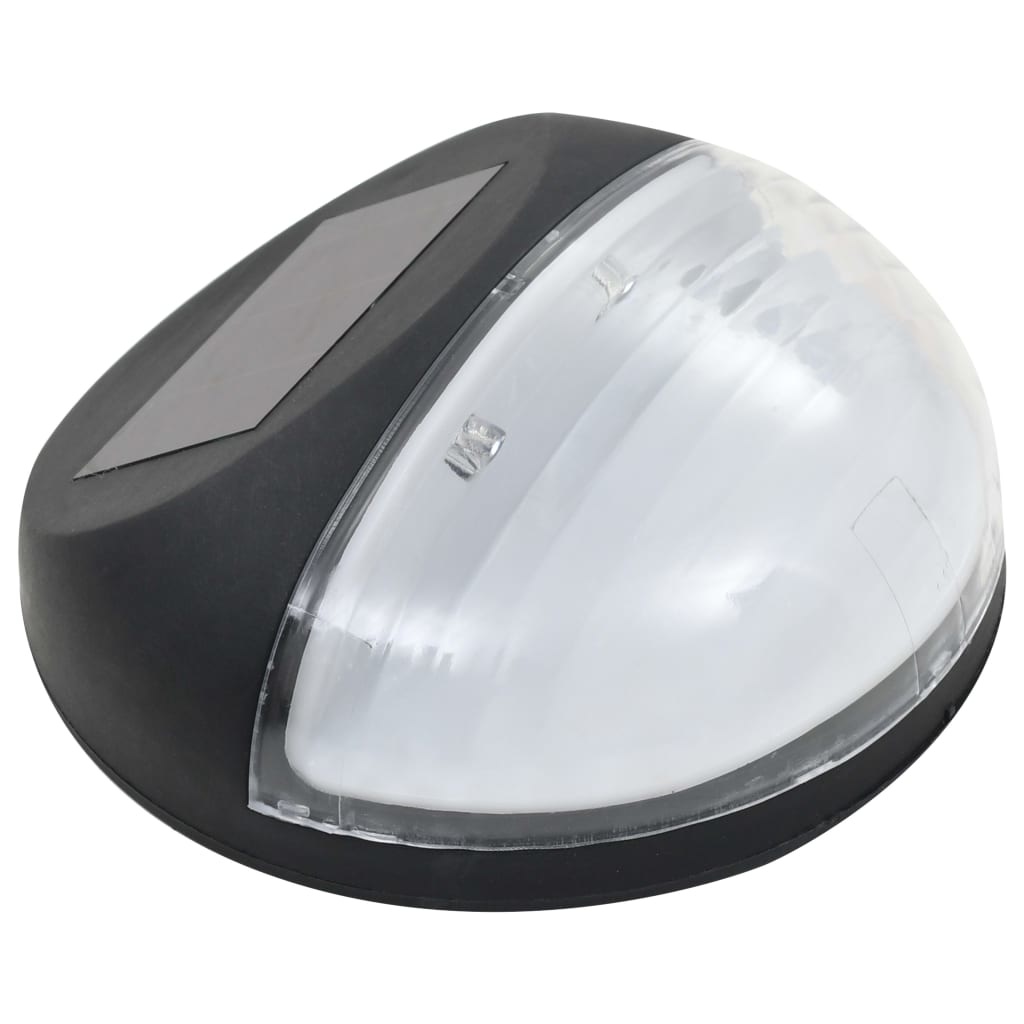 vidaXL Solarwandlampen LED 24 st rond zwart