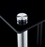 VidaXL Kastje 4-laags 40x40x100 cm gehard glas zwart