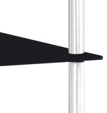 VidaXL Kastje 4-laags 40x40x100 cm gehard glas zwart