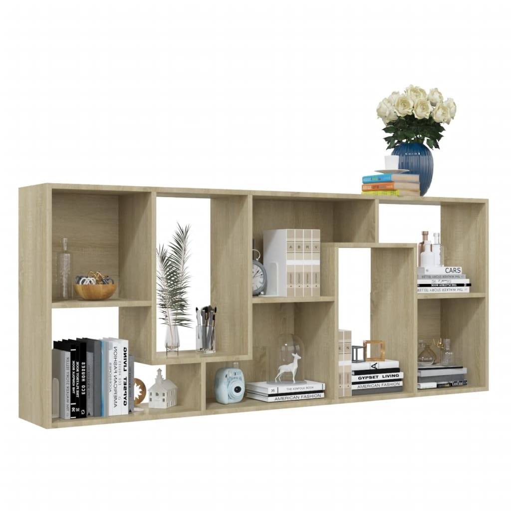 vidaXL Boekenkast 67x24x161 cm spaanplaat sonoma eikenkleurig