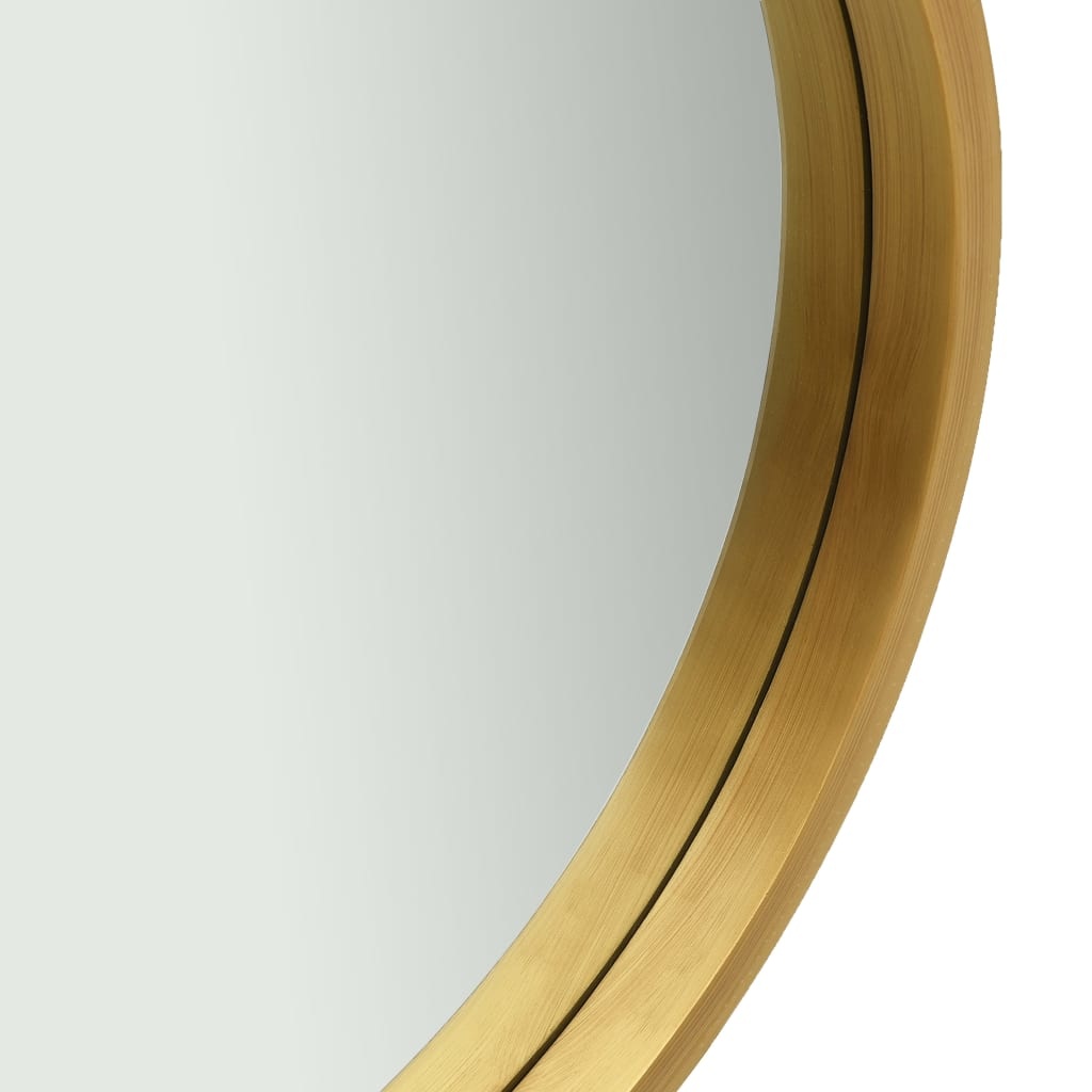 vidaXL Wandspiegel met band 40 cm goudkleurig