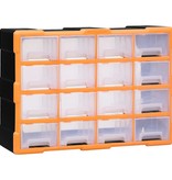 vidaXL Organiser met 16 medium lades 52x16x37 cm