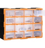 vidaXL Organiser met 16 medium lades 52x16x37 cm