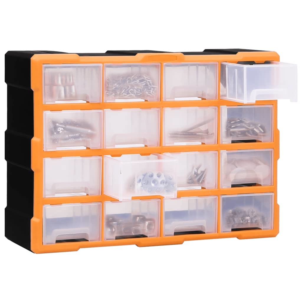 vidaXL Organiser met 16 medium lades 52x16x37 cm