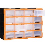 vidaXL Organiser met 16 medium lades 52x16x37 cm