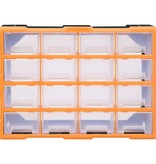 vidaXL Organiser met 16 medium lades 52x16x37 cm