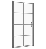 VidaXL Douchedeur 100x178 cm gehard glas zwart