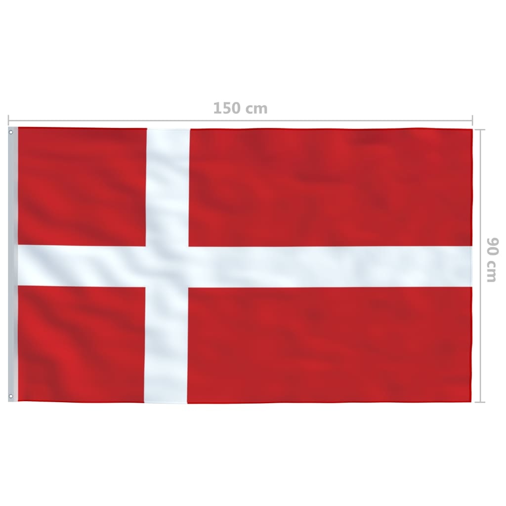 VidaXL Vlag Denemarken 90x150 cm