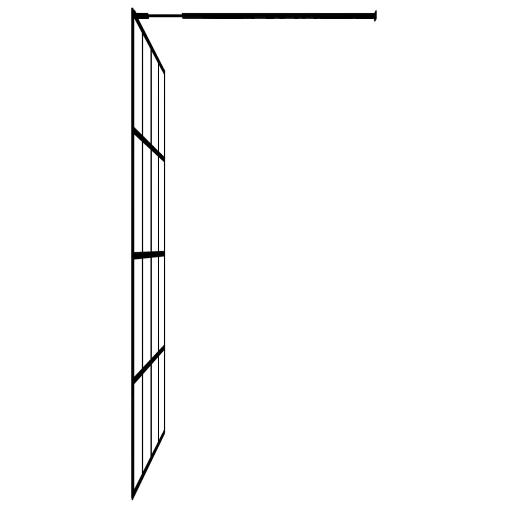 vidaXL Inloopdouchescherm 140x195 cm gehard glas