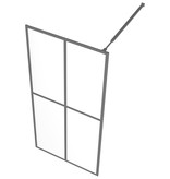 VidaXL Inloopdouchescherm 140x195 cm gehard glas