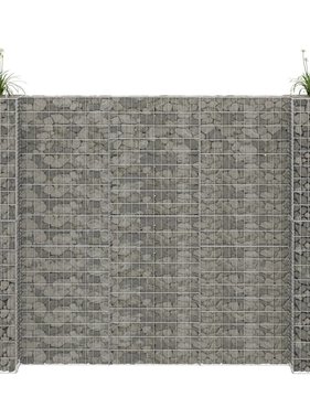 vidaXL Gabion plantenbak H-vormig 260x40x180 cm staaldraad